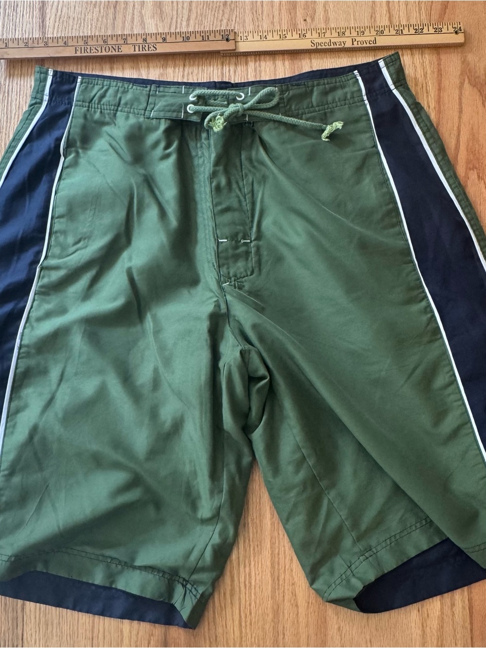 Vtg Y2K Macgear Reversible Shorts XL Green Navy Rave Techwear EXCELLENT SHAPE